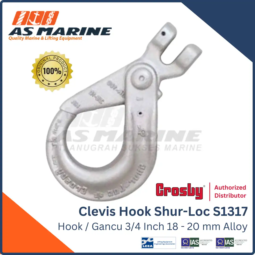 Crosby USA Clevis Shur-Loc Hook / Kait / Gancu S1317 3/4 Inch